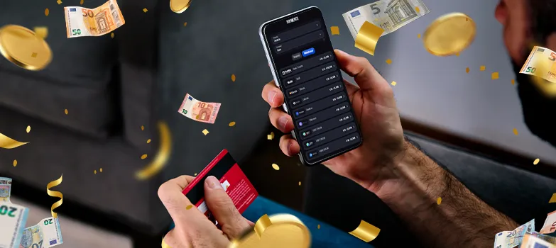 Einzahlung per Karte und Smartphone